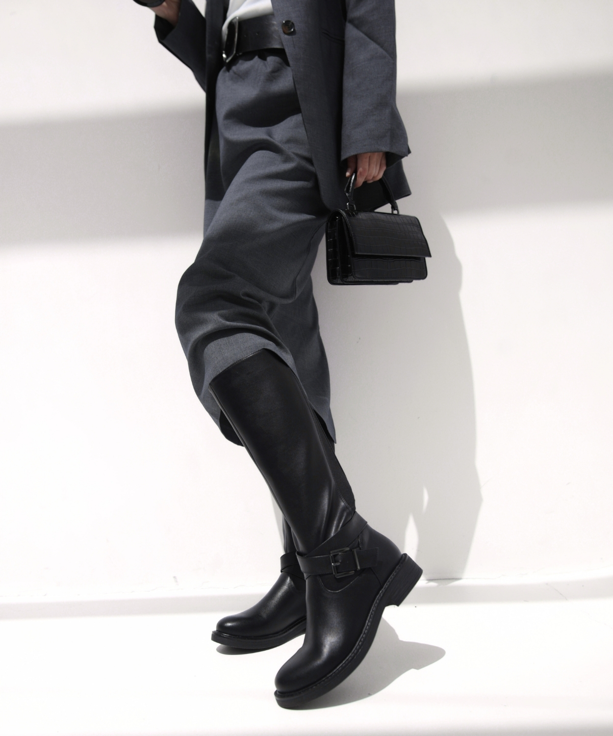 Botas planas hebilla image number null